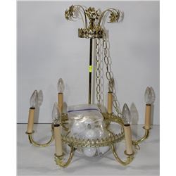 6 LIGHT GOLD CHANDELIER