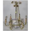 Image 1 : 6 LIGHT GOLD CHANDELIER