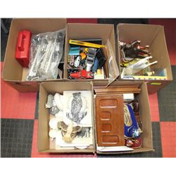 ESTATE BOX OF ASST ORNAMENTS AND COLLECTIBLES X5