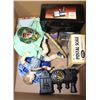 Image 1 : ESTATE BOX OF ORNAMENTS, POSTAGE SCALES, DESK