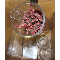 LARGE BOX WITH GLASS VASES 2 HANDMADE IN POLAND