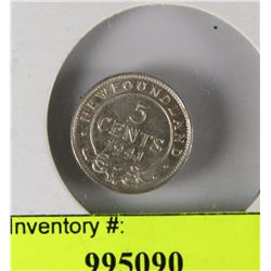 1941 NEWFOUNDLAND SMALL NICKEL