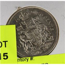 1964 CANADIAN 50 CENT PIECE