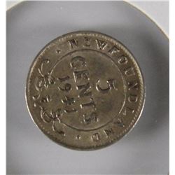 1944 NEWFOUNDLAND SMALL NICKEL