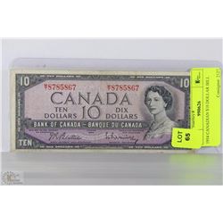 1954 CANADIAN $10 DOLLAR BILL