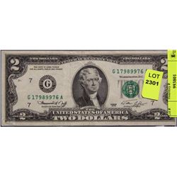 1976 U.S. TWO DOLLAR BANKNOTE