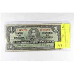 1937 CANADIAN ONE DOLLAR BANKNOTE