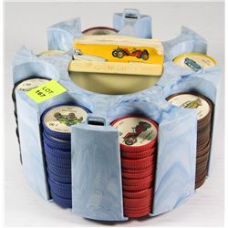 CAROUSEL OF VINTAGE PLASTIC VEHICLE TOKENS