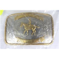 VINTAGE WILDHORSE RACE BELT BUCKLE