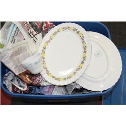 #1)TOTE WITH ASSORTED ESTATE COLLECTIBLES INCL.