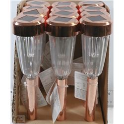 12 NEW COPPER COLORED SOLAR LIGHTS