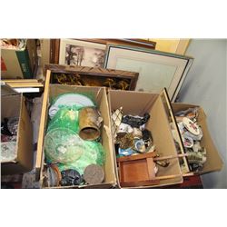 ESTATE PALLET OF ART, CHINA DISHES, ETC.