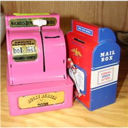 PAIR OF VINTAGE COIN BANKS