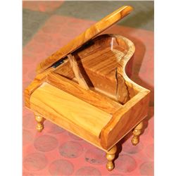 WOOD PIANO JEWELLERY BOX