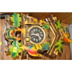 WOOD CARVED CUCKOO CLOCK
