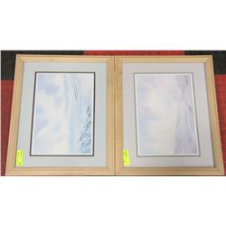 PAIR OF WOOD FRAMED LTD ED PRINTS