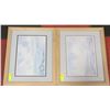 Image 1 : PAIR OF WOOD FRAMED LTD ED PRINTS