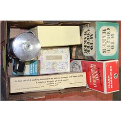 ESTATE MISC BOX INCL. COFFEE PERCULATOR ,FLASH