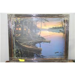 SIGNED MOLNAR PICTURE  "CABIN AT THE LAKE