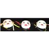 Image 1 : SET OF 3 VINTAGE WALL HANGING MIME MASKS