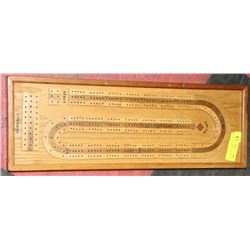 WOODEN HANDMADE CRIB BOARD WITH PEGS 22"X8"