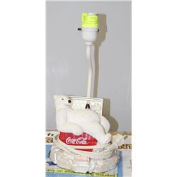 COCA COLA "CHILLAXIN" "POLAR BEAR IN COOLER" LAMP