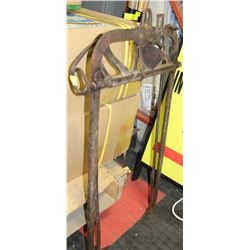 ANTIQUE METAL HAY BALER