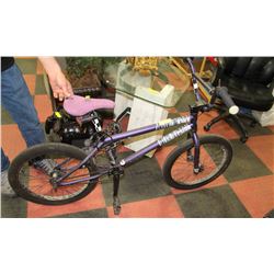 KINK PURPLE BMX STYLE BIKE WITH CUSTOM SEAT
