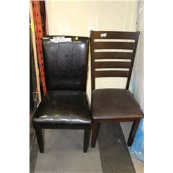 PAIR OF MISMATCHED SIDECHAIRS