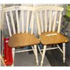 Image 1 : PAIR OF WOOD WHITEWASHED SIDECHAIRS