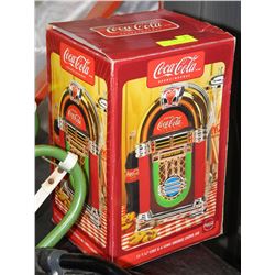 GIBSON COCA COLA COOKIE JAR COLLECTIBLE WITH BOX