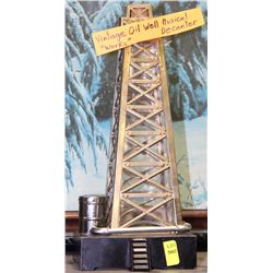 VINTAGE OIL WELL MUSICAL DECANTER