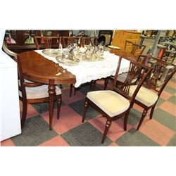 DINING TABLE WITH EIGHT CHAIRS