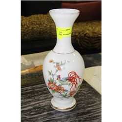 HANDPAINTED MILK GLASS VASE