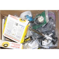 BOX OF NEW PLUMBING SUPPLIES INCL.