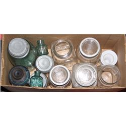 ESTATE BOX OF VINTAGE JARS