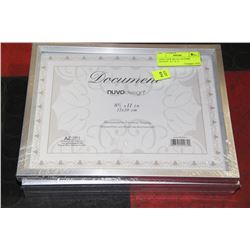 THREE NEW METAL PICTURE FRAMED - 8.5" X 11"