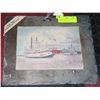 Image 1 : ARCHIE BOYD ROOFING SLATE PAINTING 1800'S 12"X10"