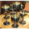 Image 1 : ESTATE BRASS SILVERPLATED GOBLET SET