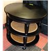 Image 1 : 3-TIER DARK BROWN WOODEN COFFEE TABLE