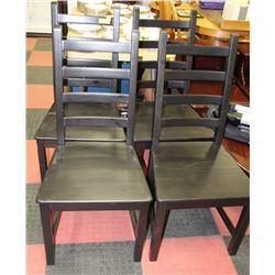 4 WOODEN SIDE CHAIRS