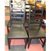 Image 1 : 4 WOODEN SIDE CHAIRS