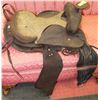 Image 1 : ANTIQUE LEATHER SADDLE