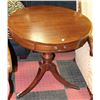 Image 1 : LARGE ROUND END TABLE WITH DRAWER
