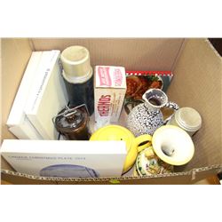 ESTATE BOX OF COLLECTOR PLATES, VASES ETC