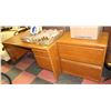 Image 1 : WOODEN DESK & MATCHING FILING CABINET