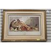 Image 1 : EGYPTIAN WOMAN & LION FRAMED PICTURE
