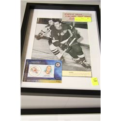 GORDIE HOWE CANADA POST STAMP DISPLAY