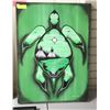 Image 1 : INUIT GREEN TURTLE CANVAS PICTURE BY