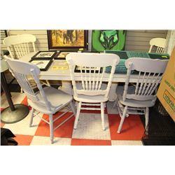 TWO TONE CLAW STYLE FOOTED WOODEN DINING TABLE